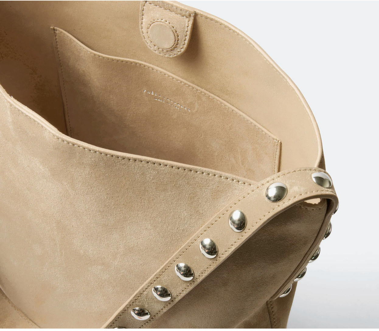freda salvador suede studded tote