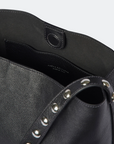 freda salvador black studded tote