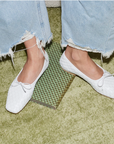 freda salvador jada white ballet flat