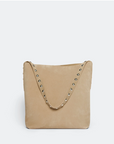 handmade suede tote with studs