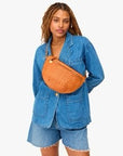 handwoven crossbody leather bag