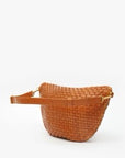 tan leather checker cross body bum bag