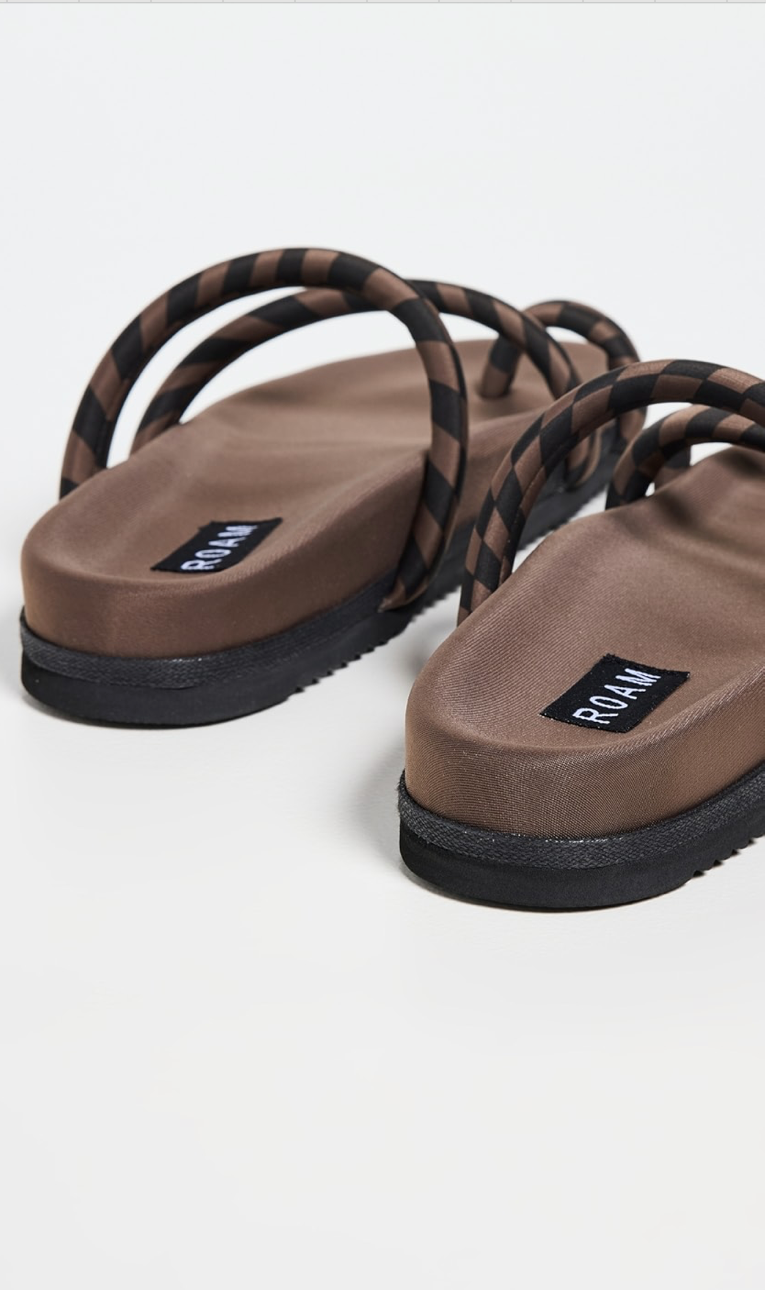 tan stripe neoprene sandal