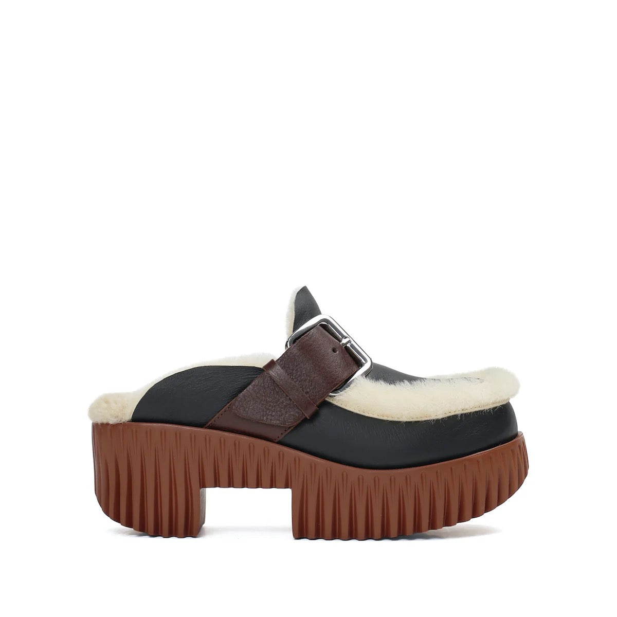 4CCCCEES SHEARLING MULES 