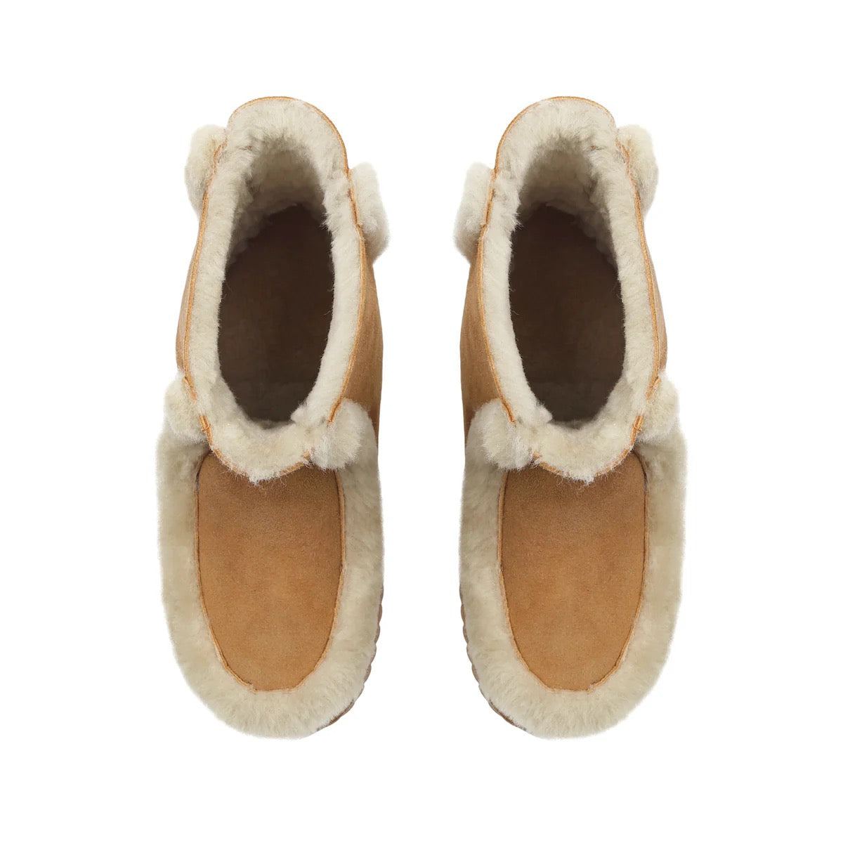 4CCCCEES TAN PLIA PLATFORM BOOTS WITH SHEARLING
