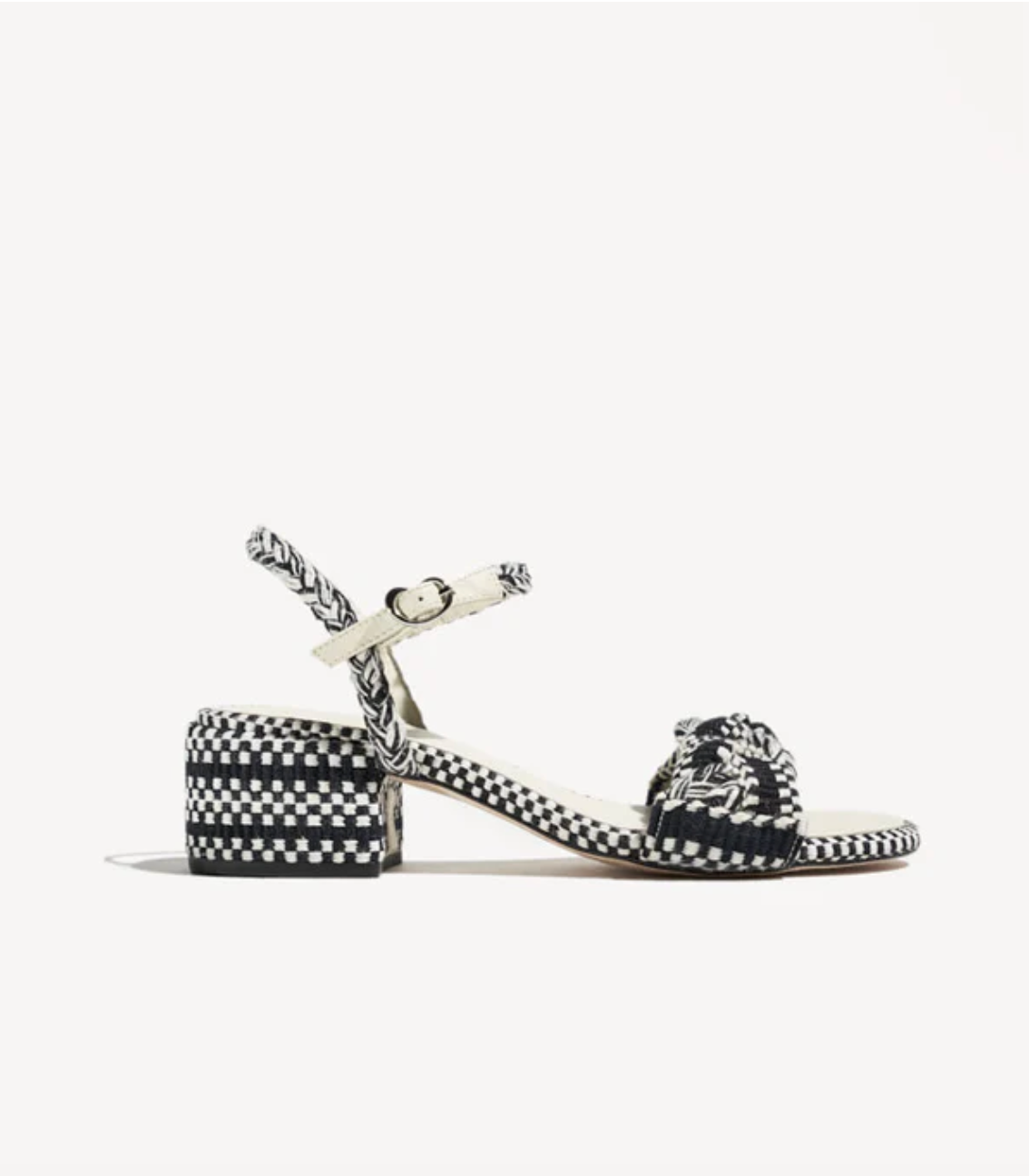 AMAMBAIH IVORY AND BLACK NORA SANDAL 