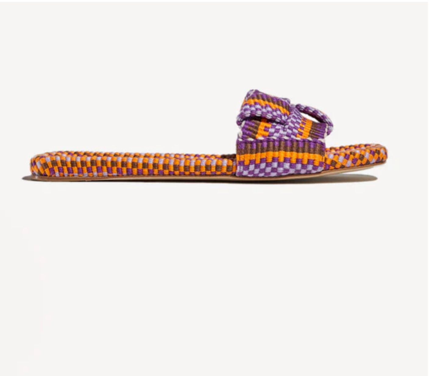 AMAMBAIH ORANGE MARTINA FLAT MULES 