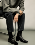 AUGUSTA LAURIE BLACK BOOTIE WITH  CAP TOE 