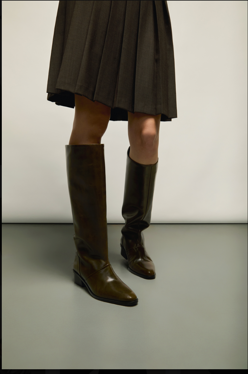 AUGUSTA SARAH KHAKI KNEE HIGH BOOT 