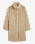 Apparis Blair Shaved Mink Coat Latte Multi
