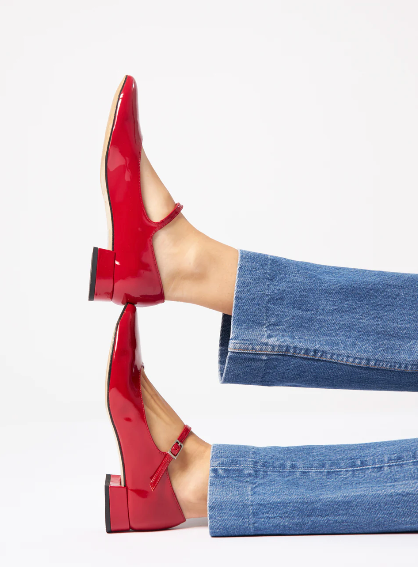 Augusta Red Patent Mary Janes