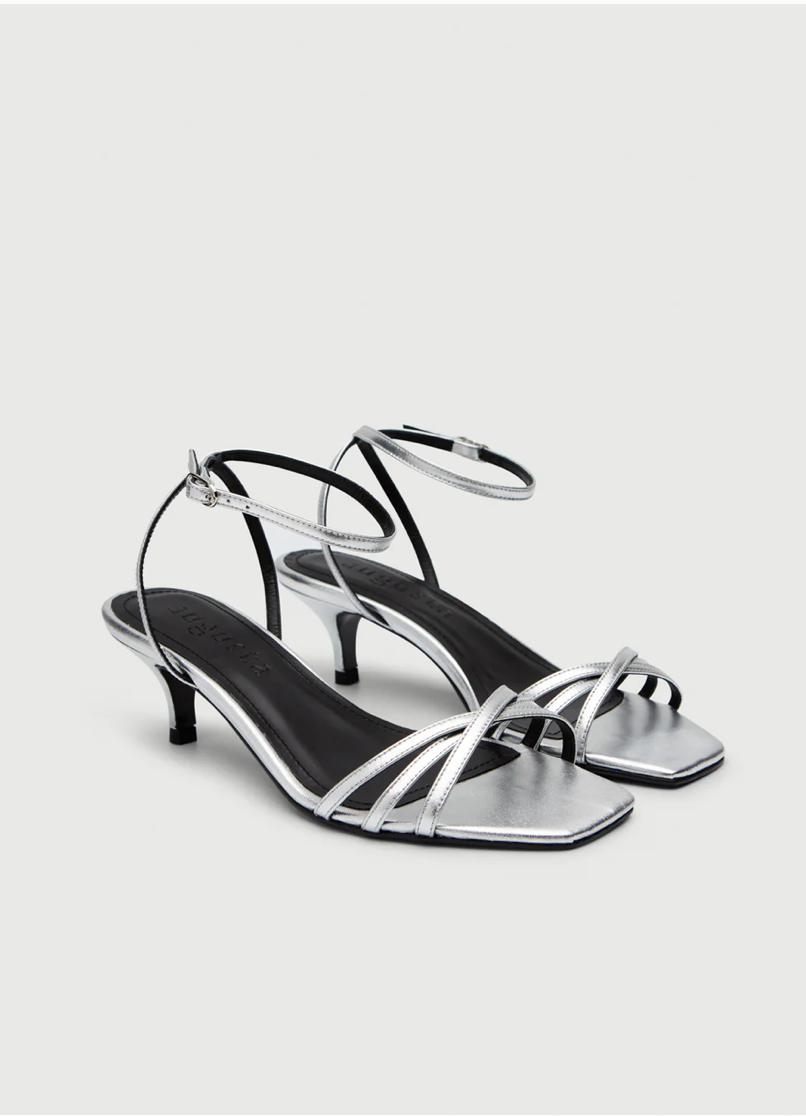 Silver Metallic Wedding Heels 