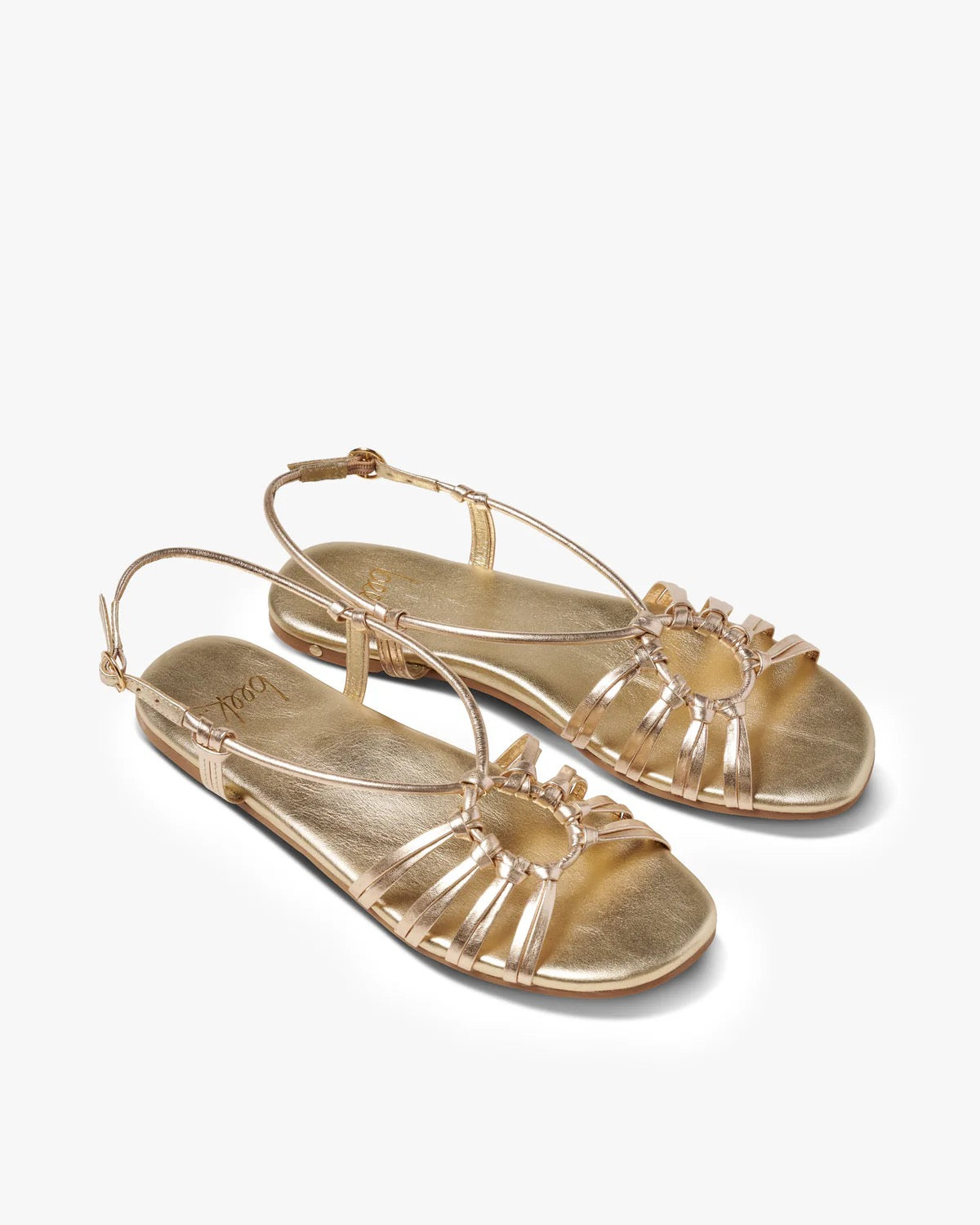 BEEK LIVIA GOLD KNOTTED SANDAL 