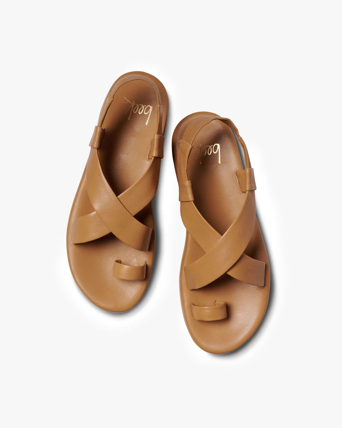 BEEK TAN STRAPPY PLATFORM  SANDAL 