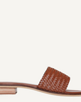 BEMBIEN BROWN WOVEN MESA SLIDES 
