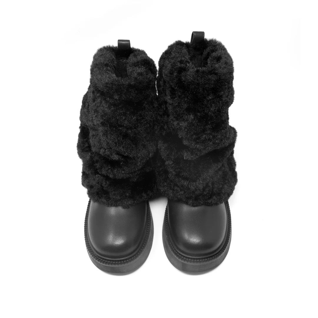 BLACK VEGAN MOTO BOOT 