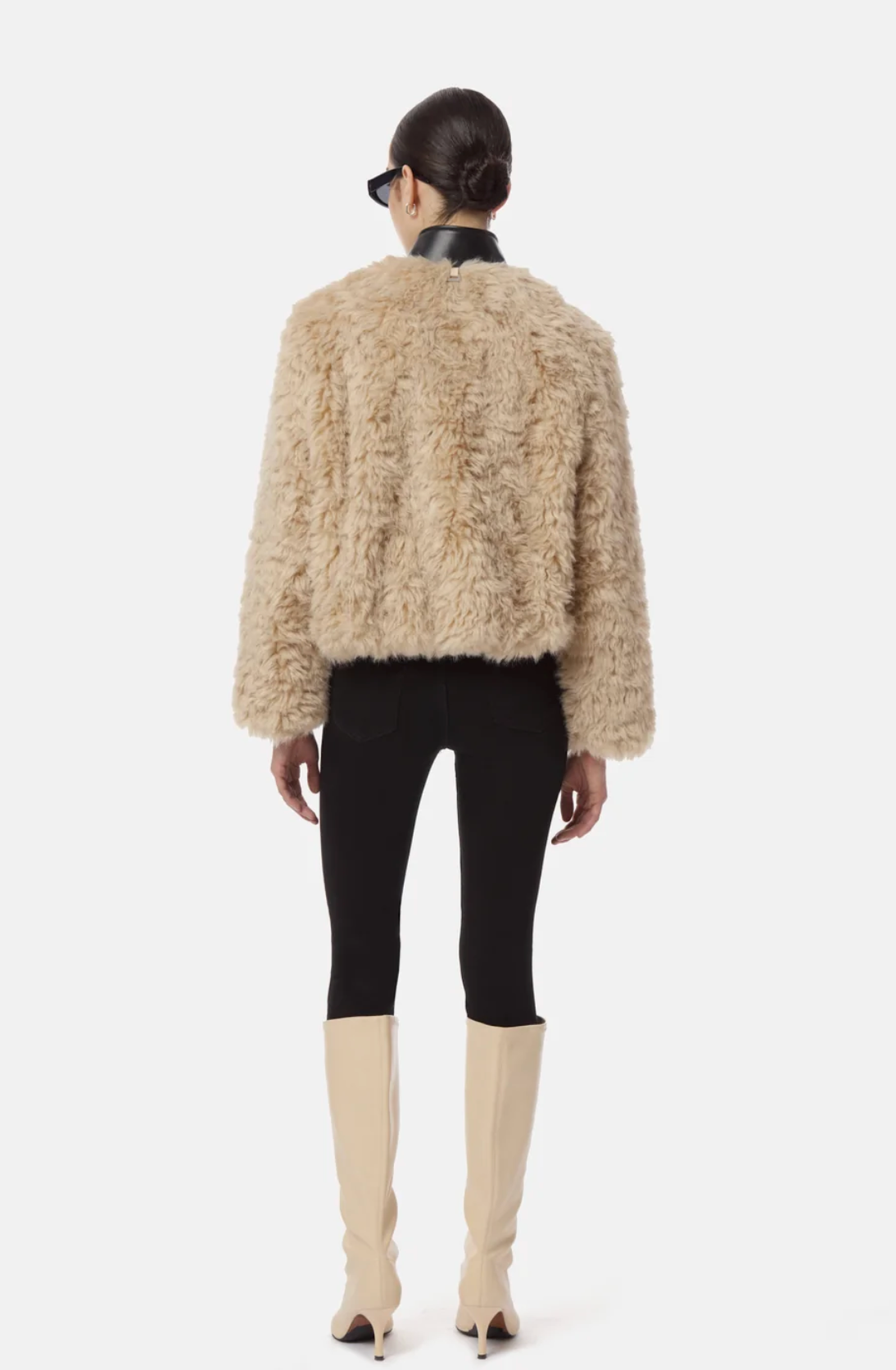 Back View of Model in Apparis Lillet Sherpa Bomber