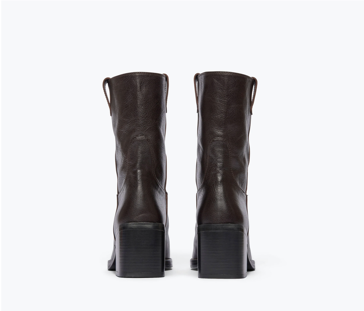 Back of Freda Salvador Nan Boot in Classic Redwood Buffalo 