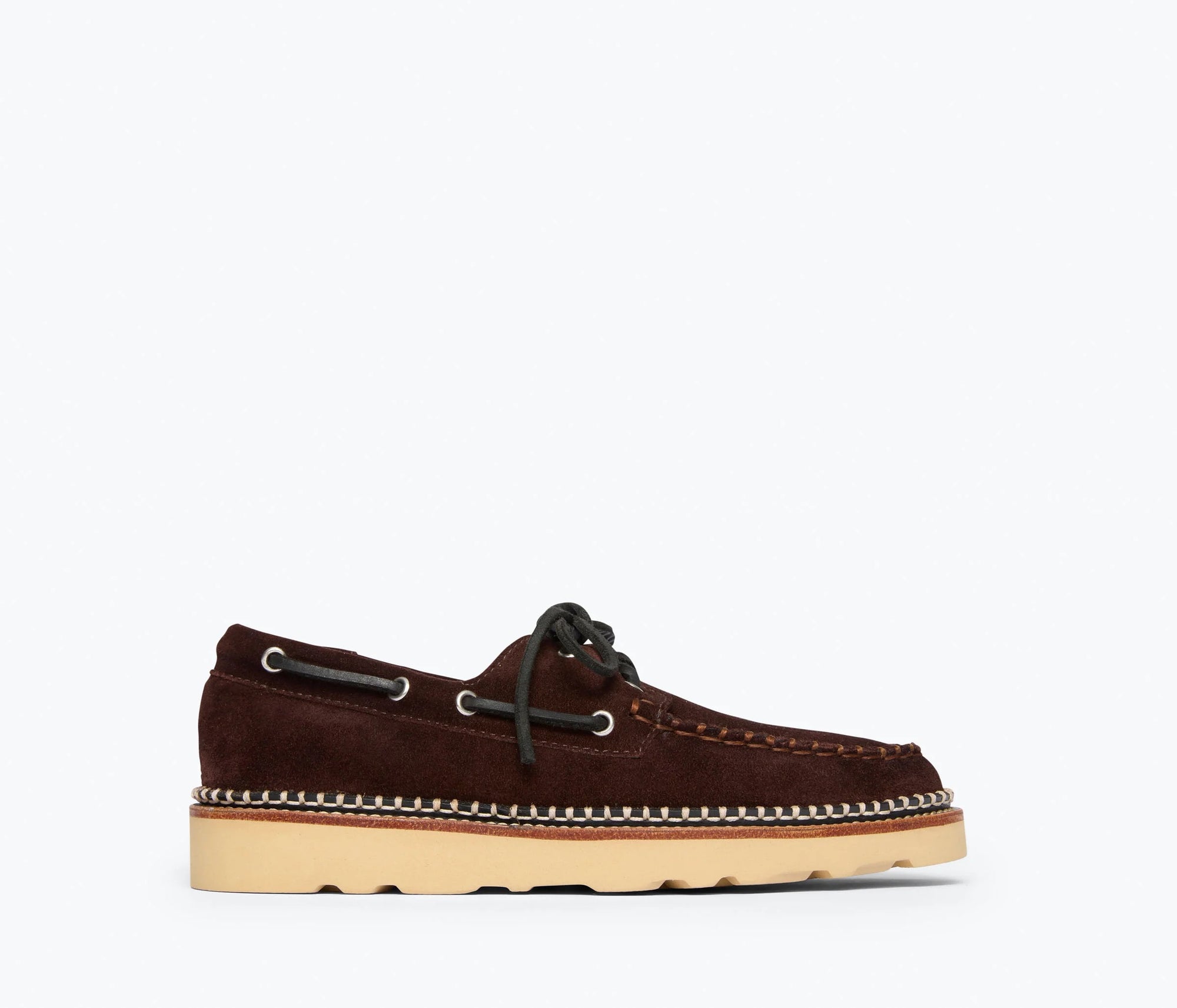 Brown Suede Boat Shoe with Lug Sole 