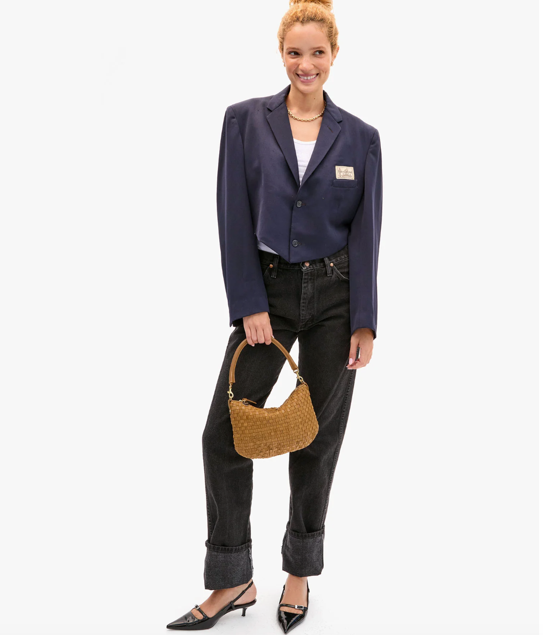 CLAREV PEITIT MOYEN SEQUOIA WOVEN CHECKER 