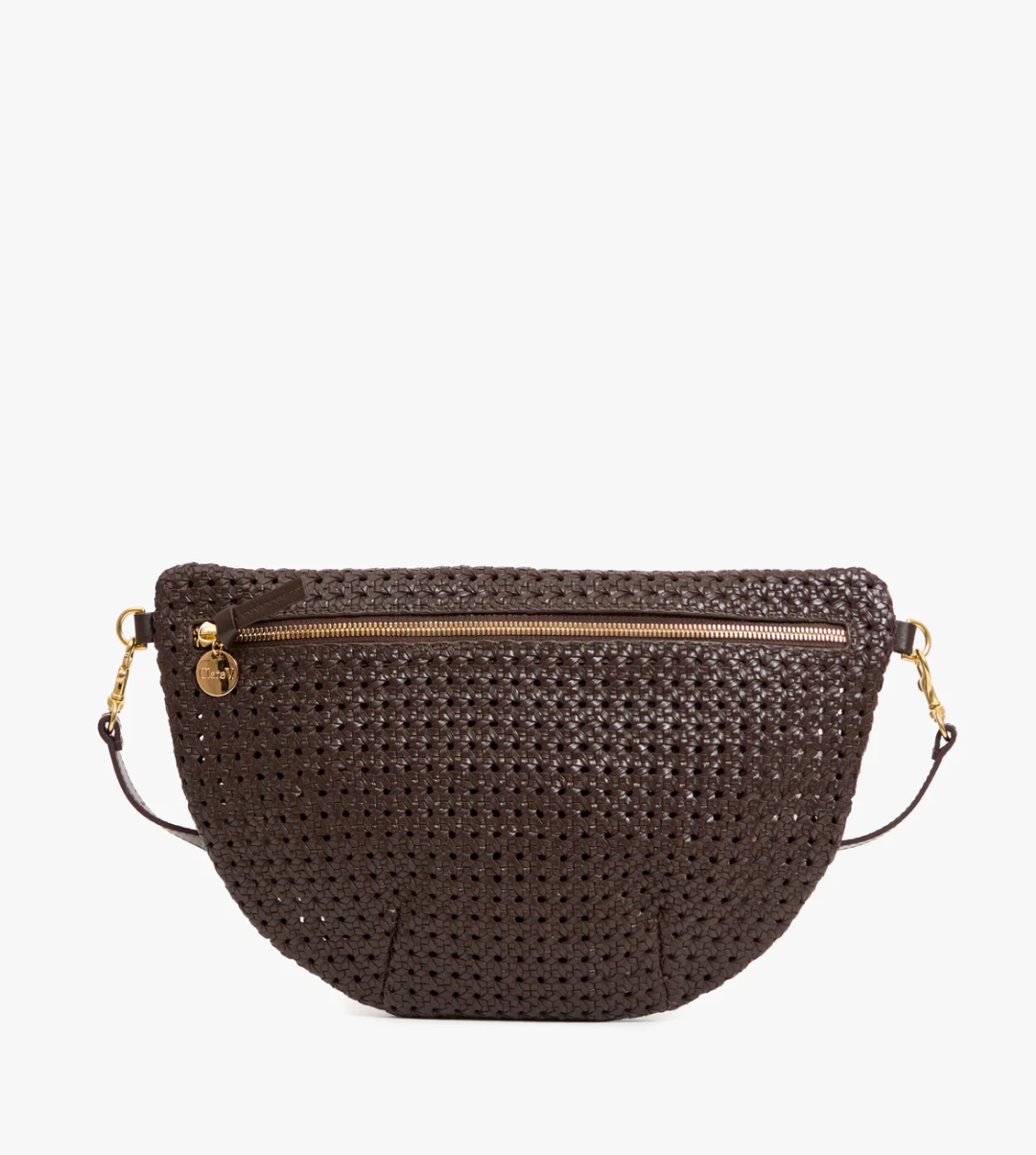 CLARE V GRANDE FANNY ESPRESSO RATTAN 