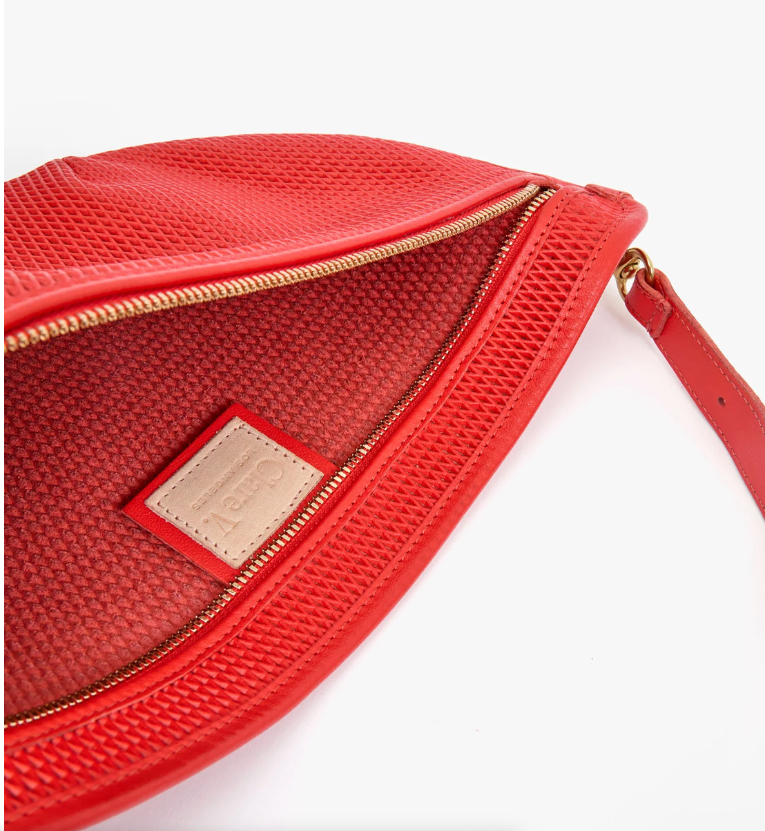 CLARE V GRANDE FANNY POPPY DIAMOND PERFORATED 