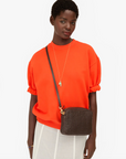 CLARE V MIDI SAC CHOCOLATE RATTAN 