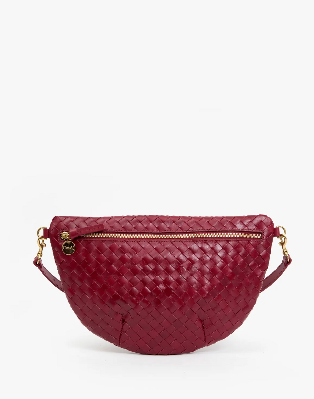 Clare V. Garnet Diagonal Woven Grande Fanny Grande Fanny 