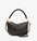 Clare V. Petit Moyen Messenger in Black Woven Checker 