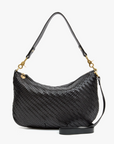 Clare V Black Woven Messenger Bag 