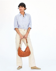 Clare V Natural Woven Checker Moyen Messenger 