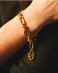 Claris Virot Lock Heart Bracelet Gold