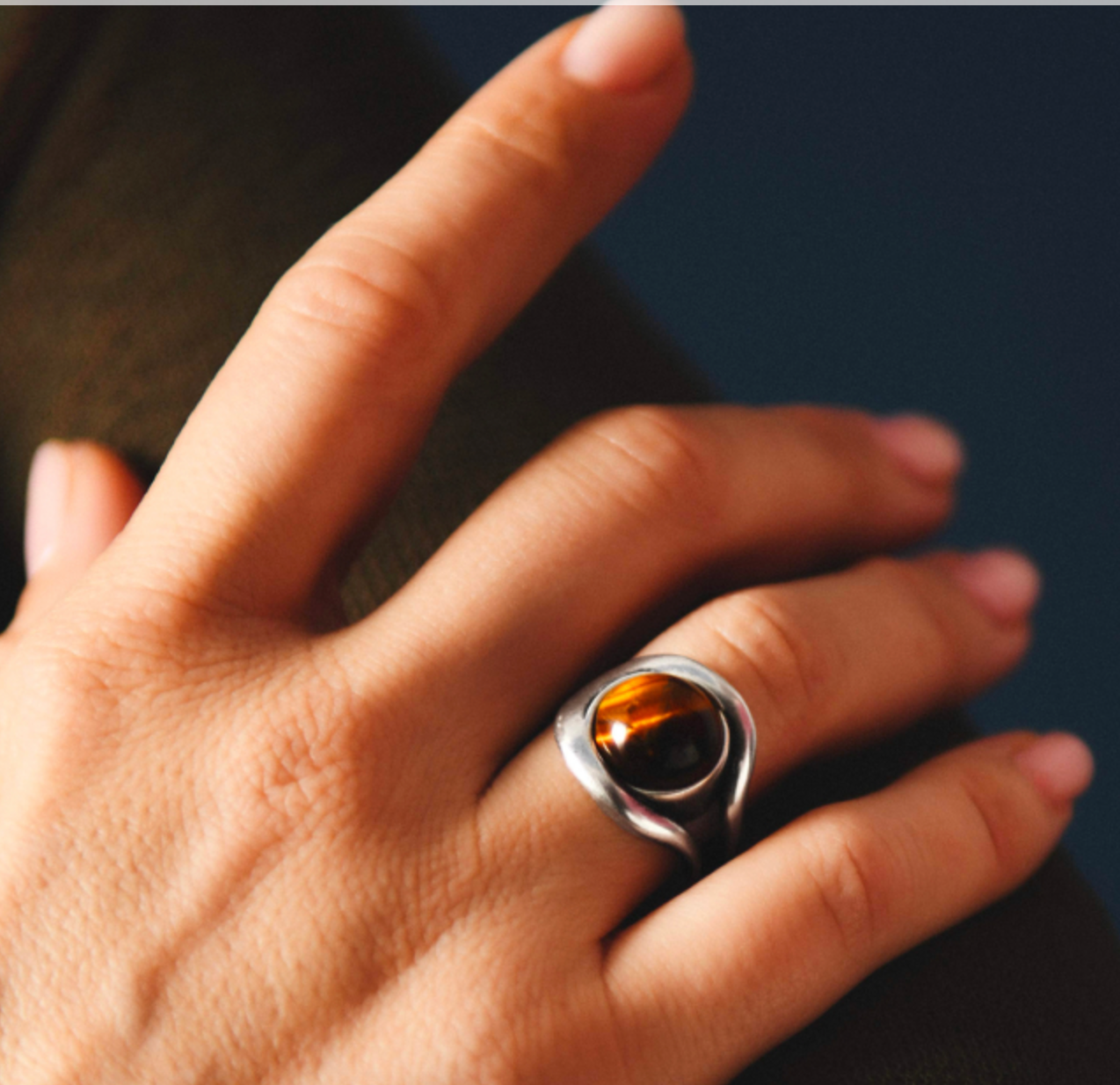 Claris Virot Osmose Silver Stone Ring 