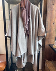 Cosi Textiles 100% Yak Wool Poncho in Natural with Scarf 