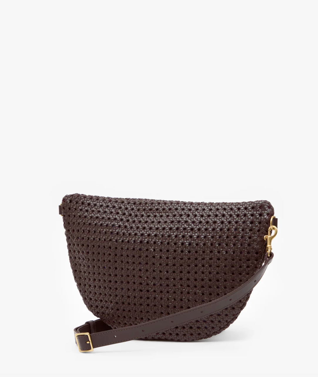 DARK BROWN RATTAN FANNY PACK 