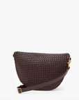 DARK BROWN RATTAN FANNY PACK 