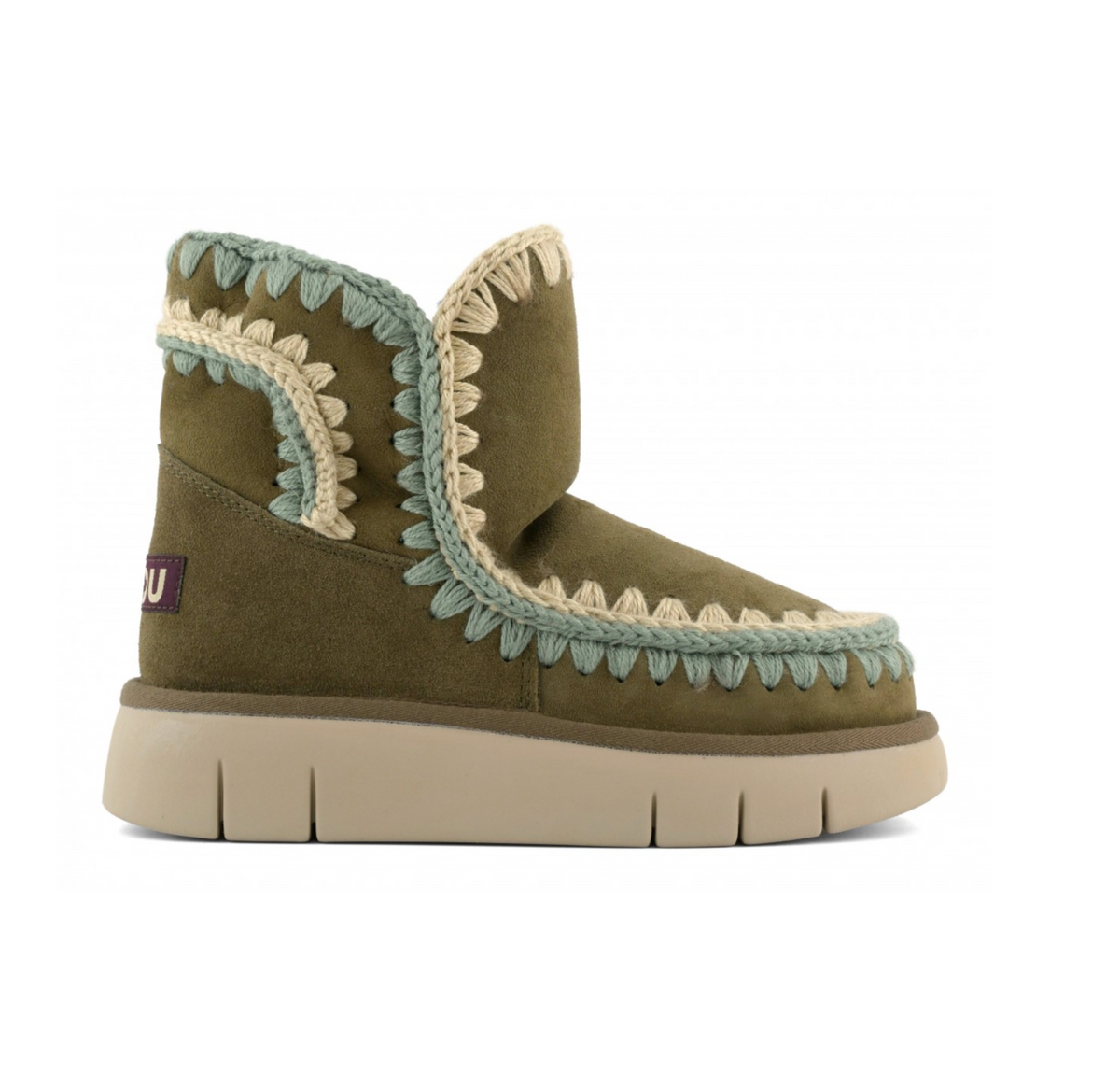 Eskimo Bounce Boot Overstitching in Moos 