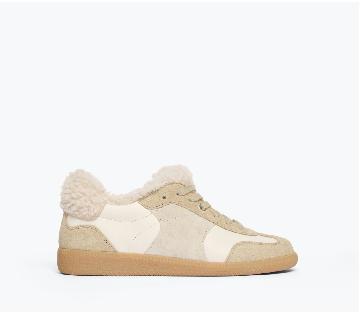 FREDA SALVADOR BEIGE SHEARLING SNEAKER