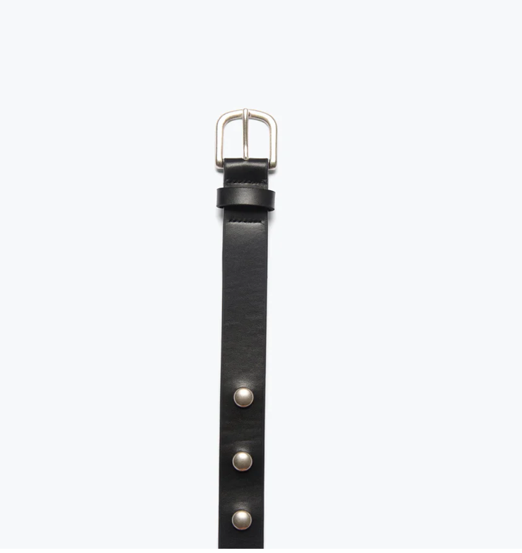 FREDA BLACK BELT WITH SILVER STUDS