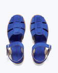FREDA SALVADOR BLUE SUEDE FISHERMAN SANDALS 
