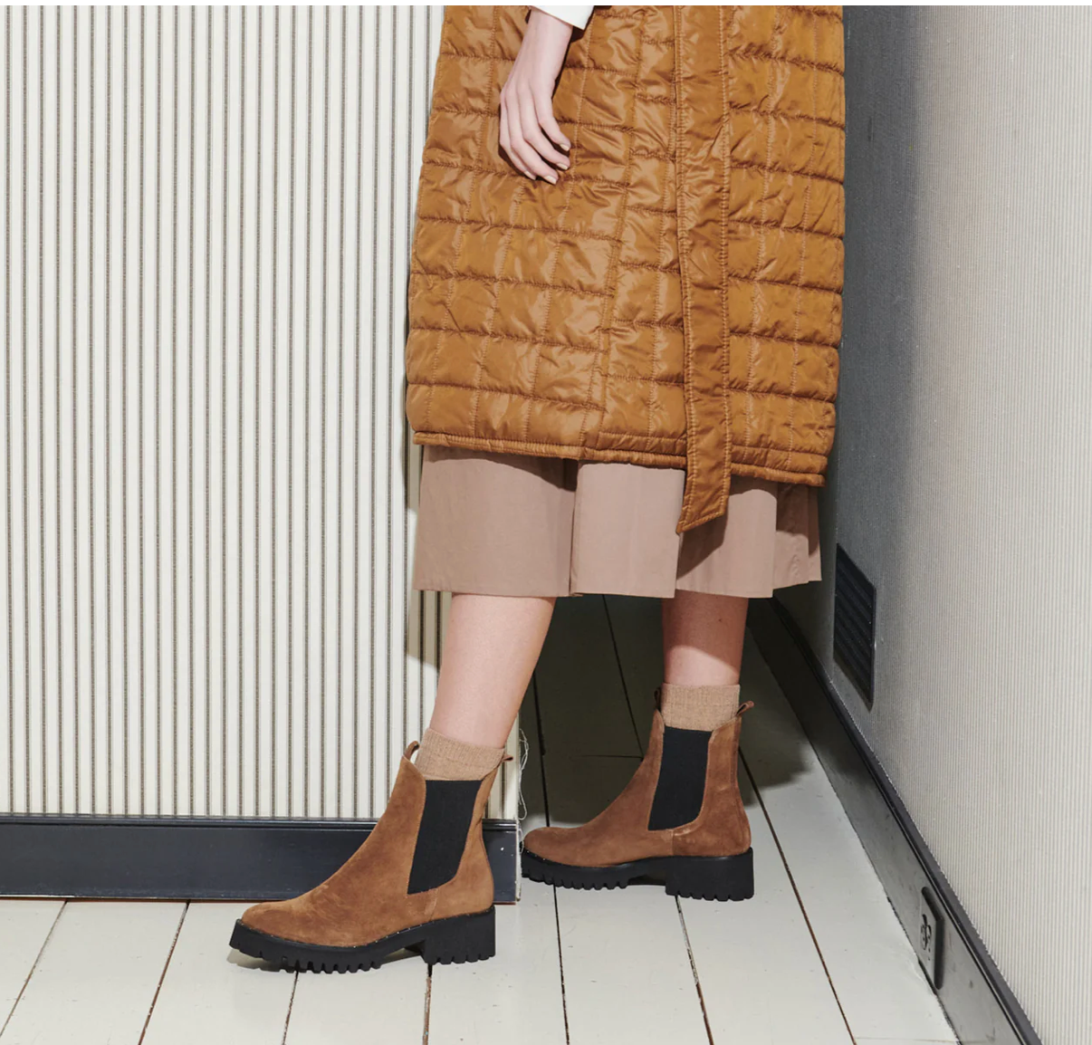 FREDA SALVADOR BROOKE BROWN SUEDE BOOT 