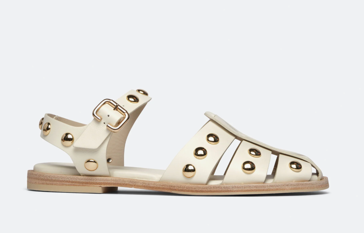 FREDA SALVADOR DOVE WHITE SERA FISHERMAN SANDALS 