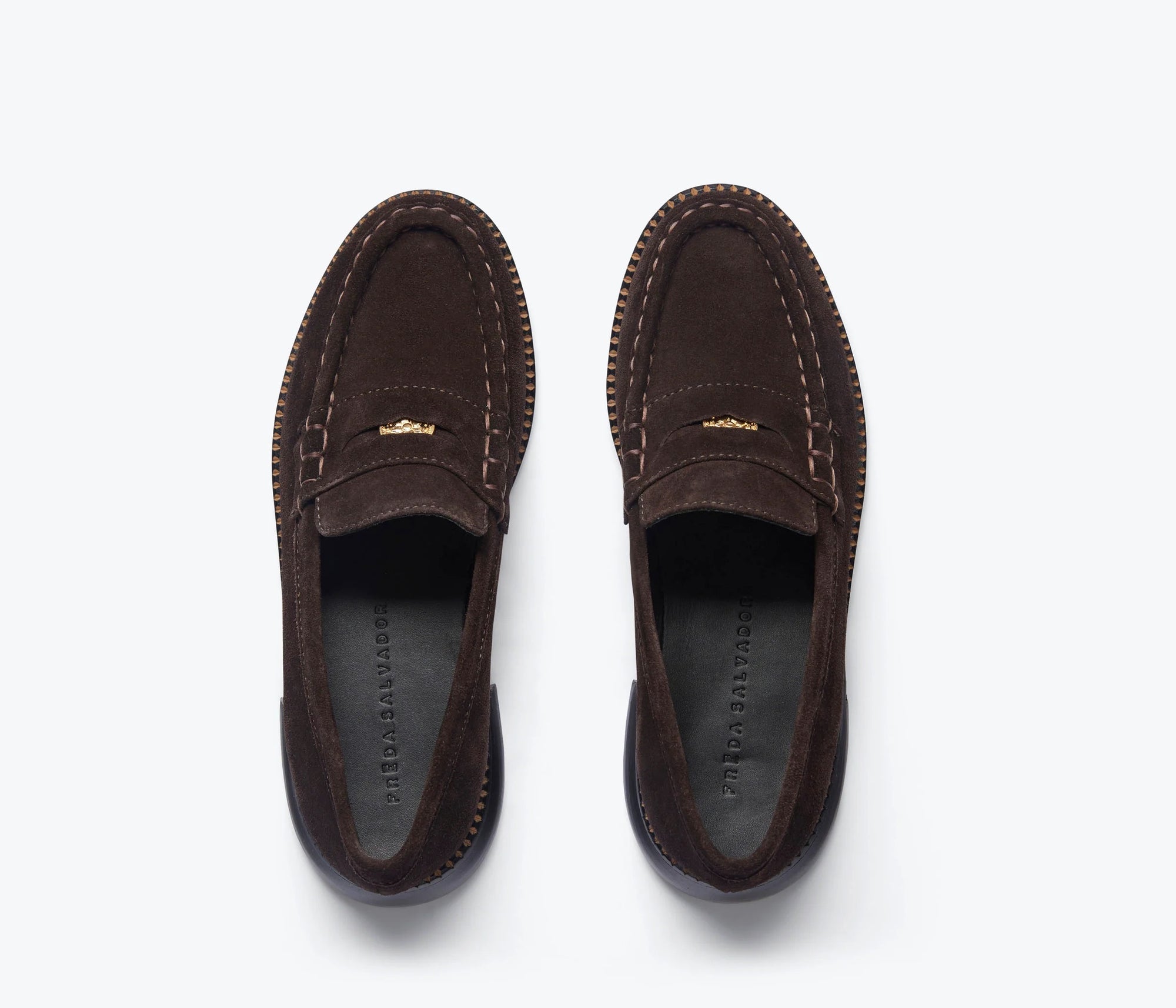 FREDA SALVADOR ESPRESSO SUEDE ELBA LOAFER