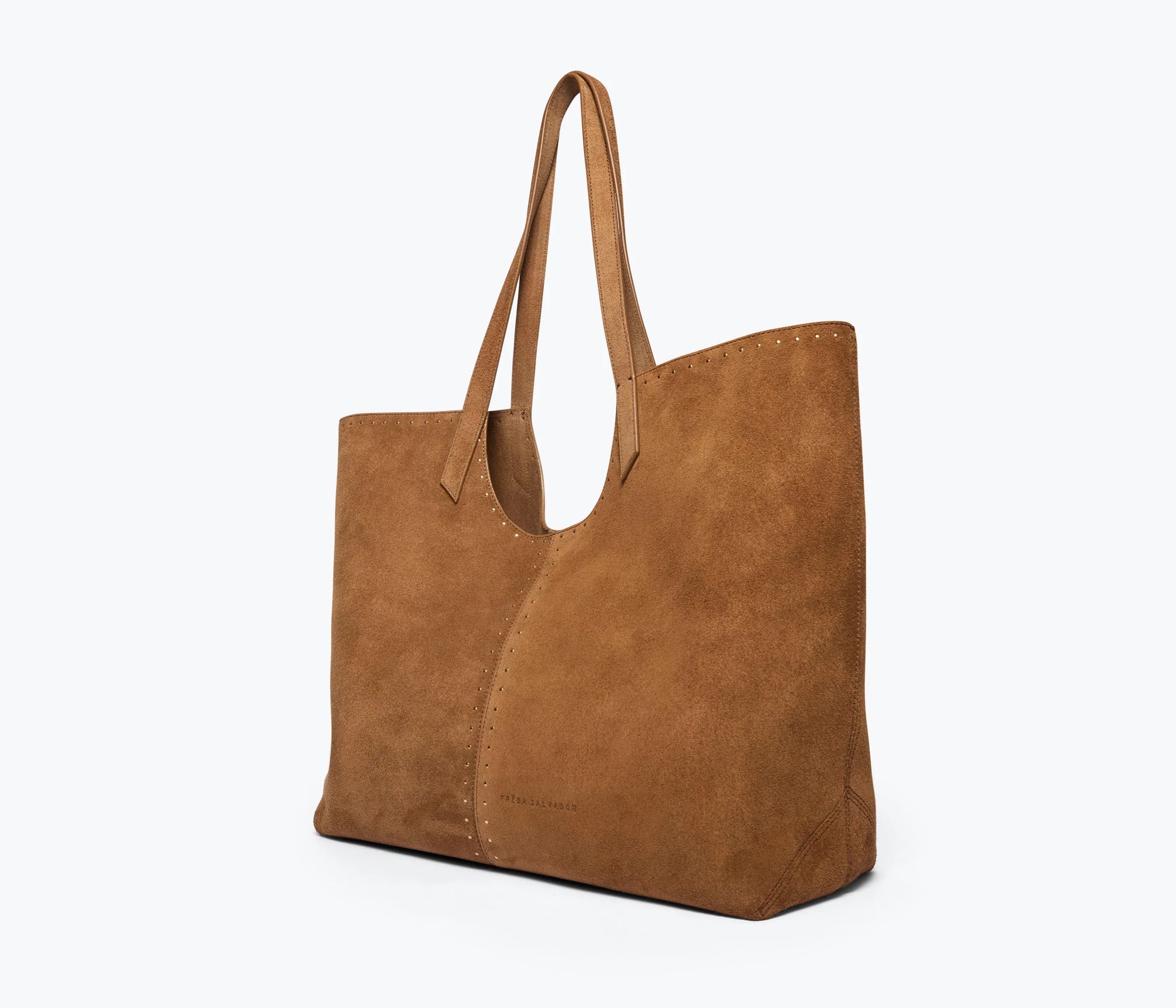 FREDA SALVADOR LARGE SUEDE TOTE WITH STUDS