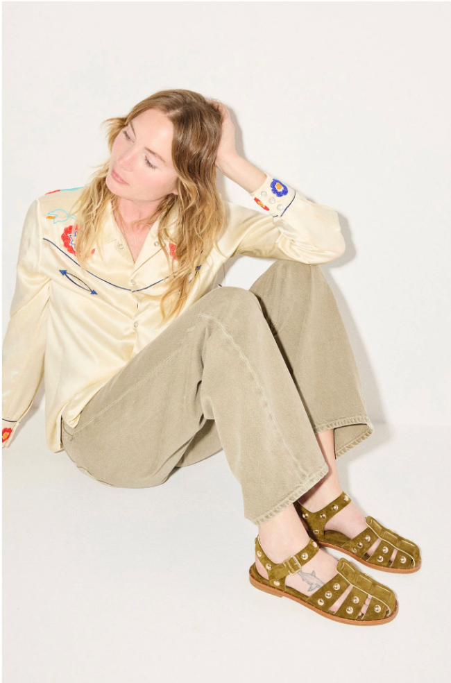 FREDA SALVADOR OLIVE SERA FISHERMAN SANDALS