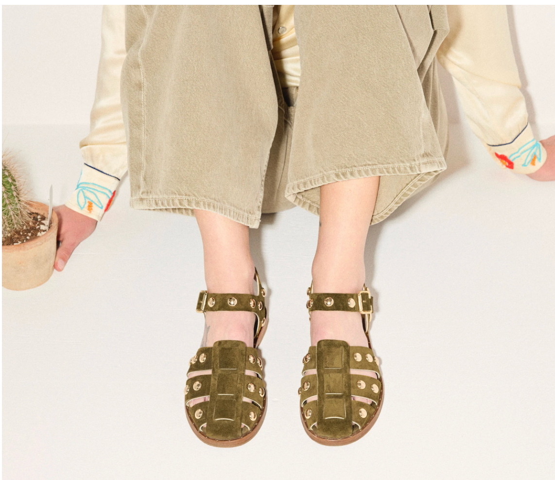 FREDA SALVADOR OLIVE SUEDE SERA 