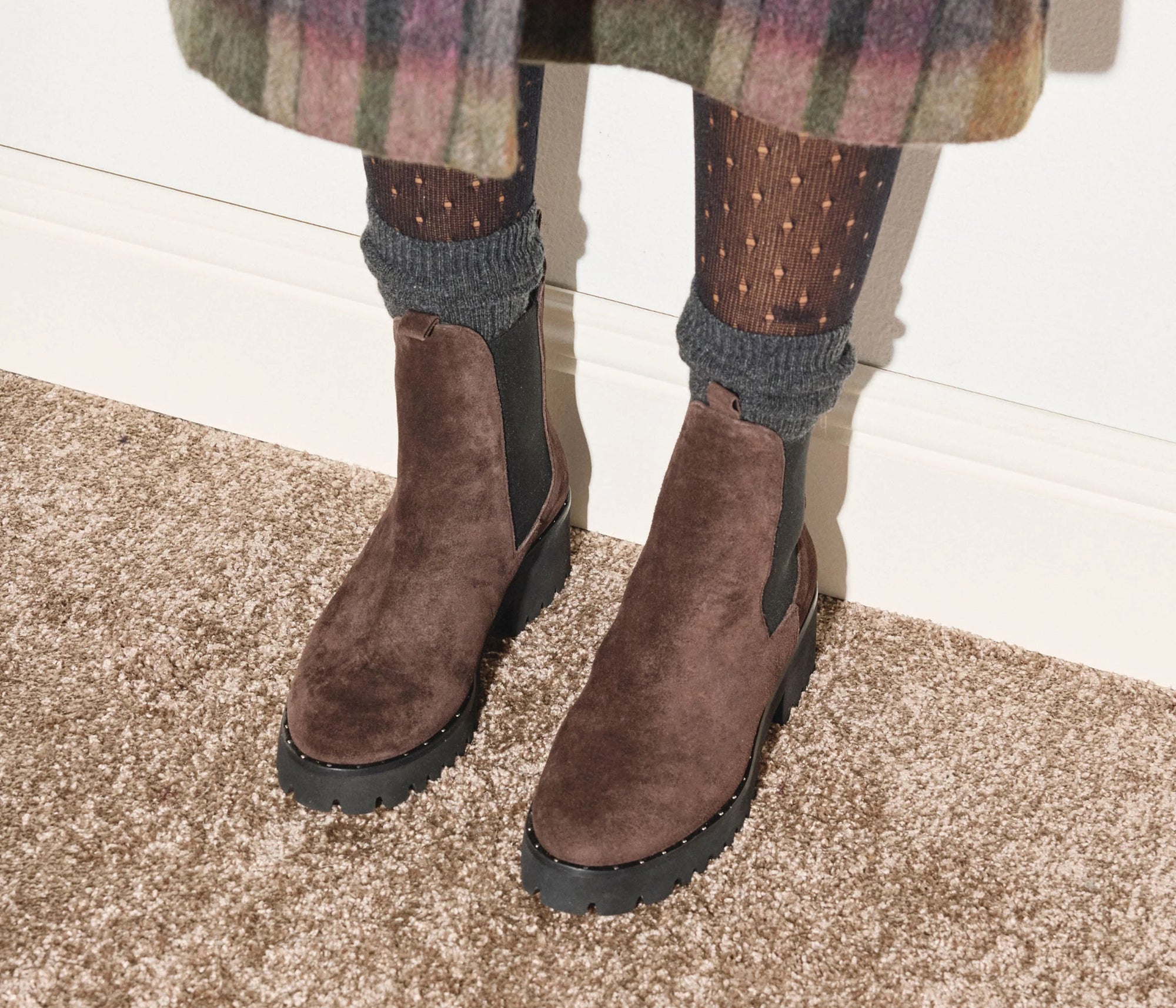 FREDA SALVADOR WATER RESISTANT ESPRESSO SUEDE BROOKE BOOT
