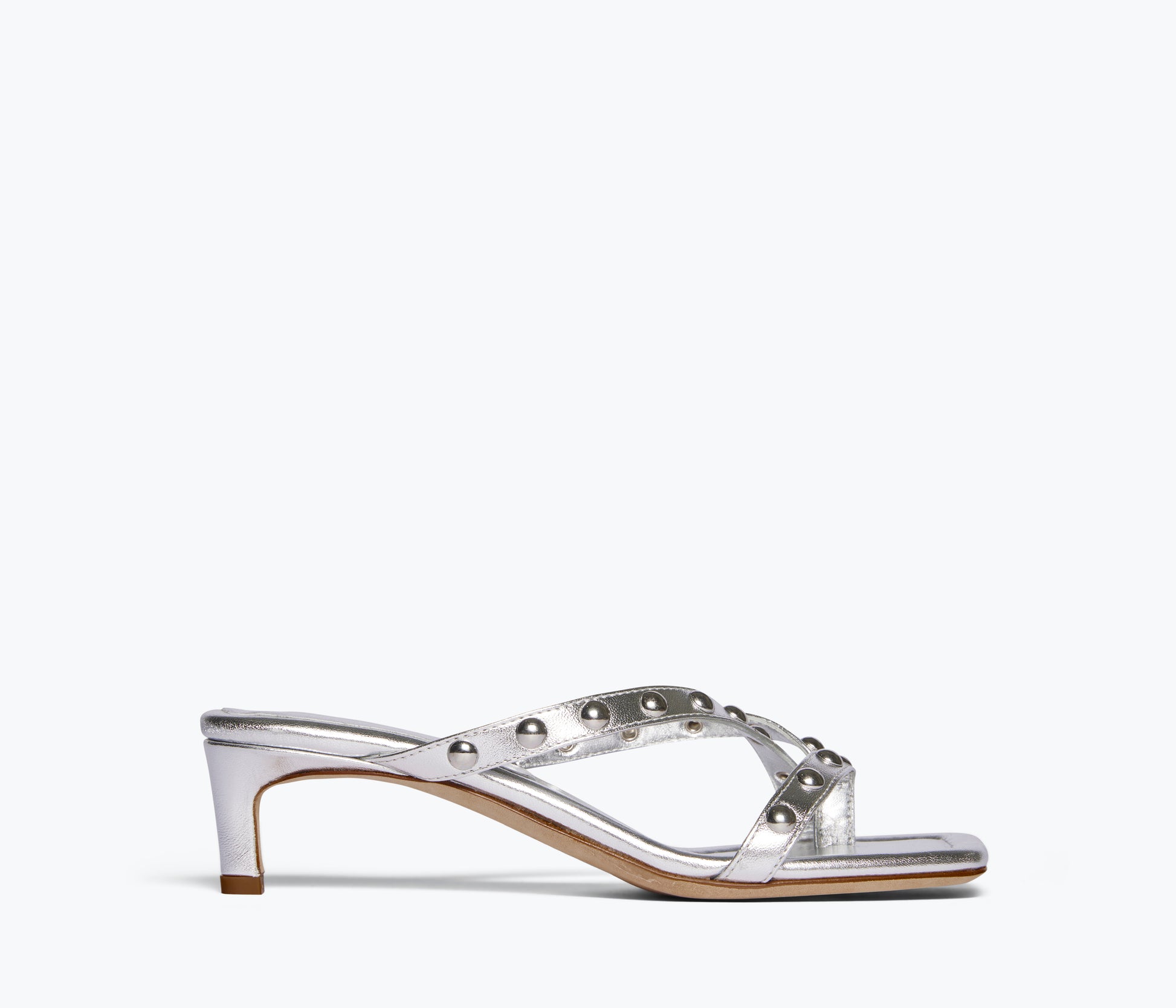 SILVER STUD MULES