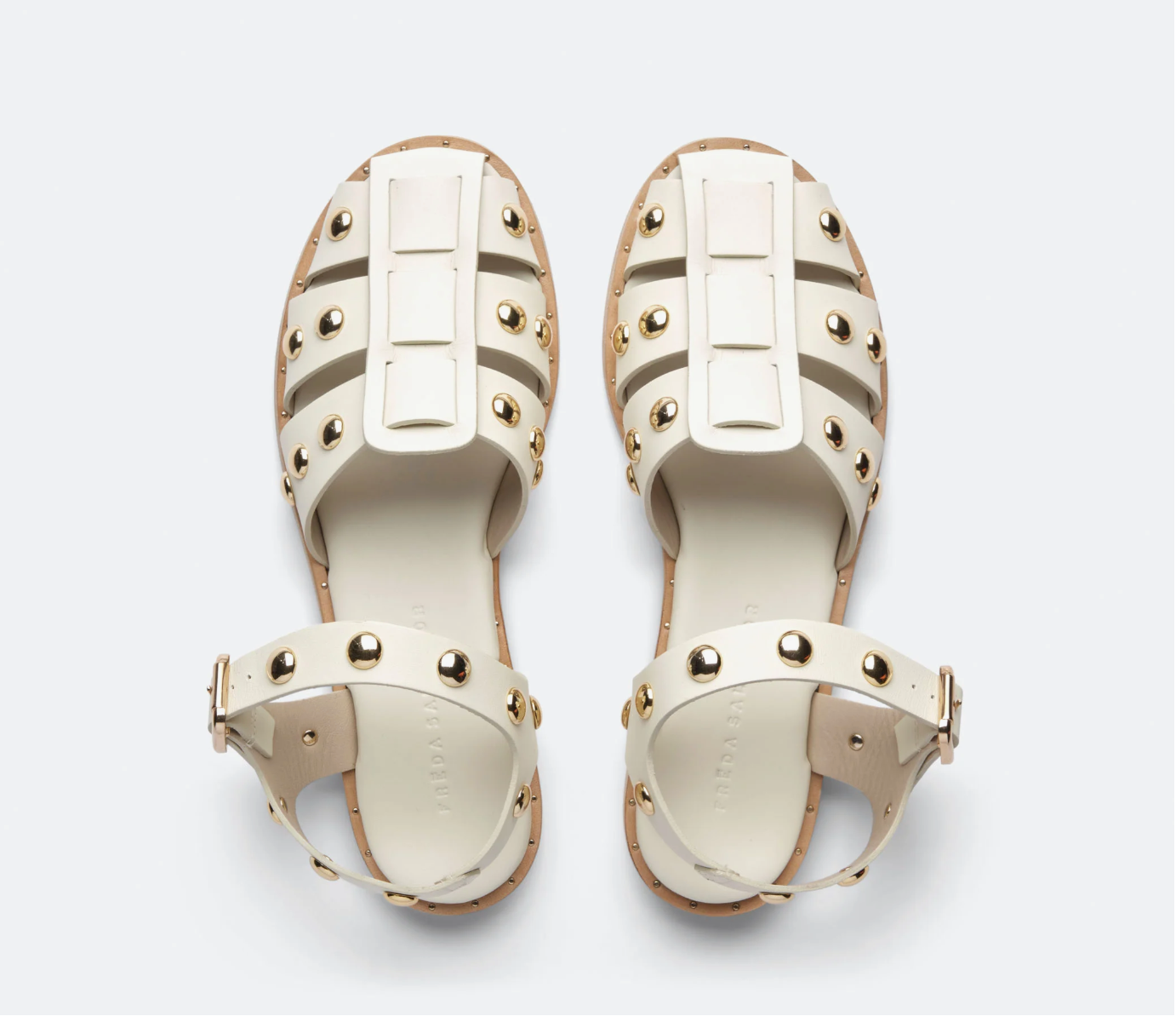 FREDA SALVDOR WHITE SERA FISHERMAN SANDALS 