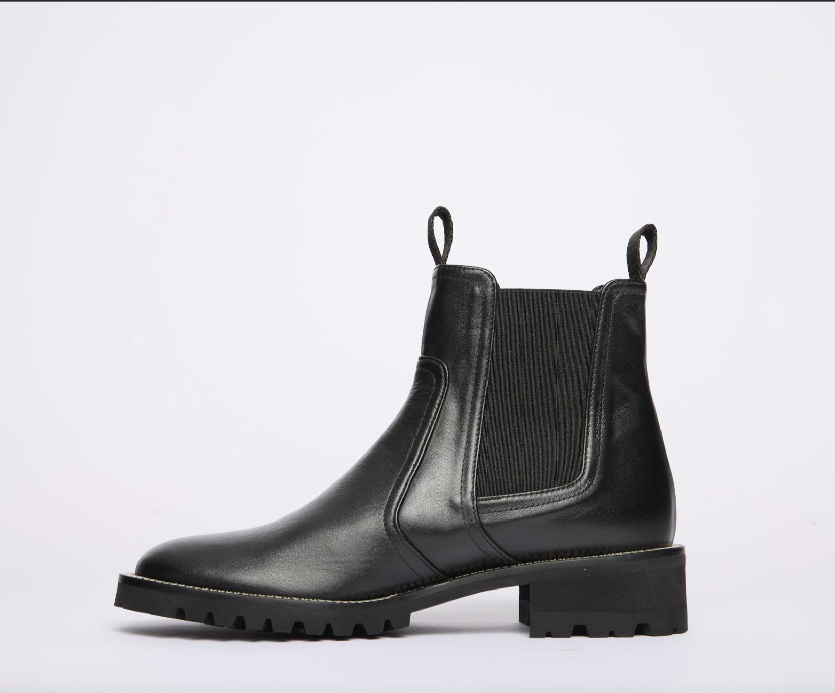 Freda Salvador Black low heeled Chelsea boot